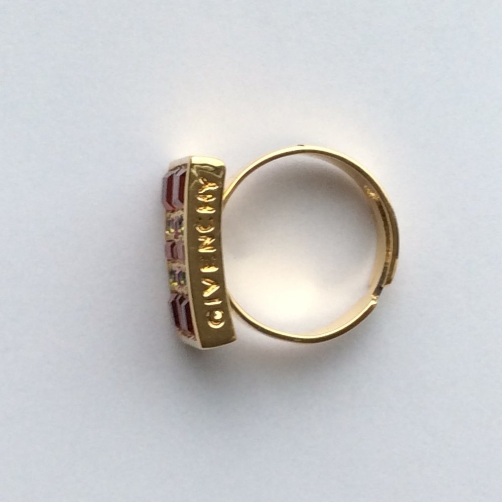 Givenchy Baby Multi Plaid Crystal Ring - Picture 2 of 3